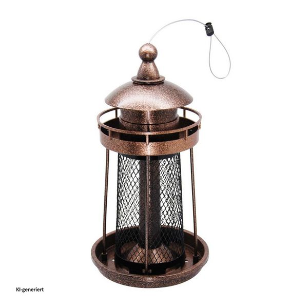 Produktbild: HTI-Living Vogelfutterspender Nessa Leuchtturm Metallic Gold