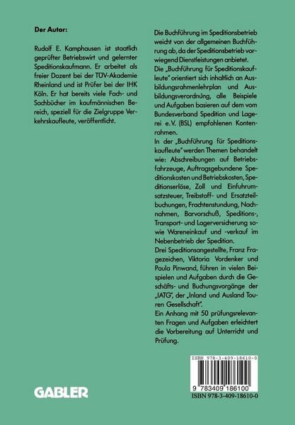 Produktbild: Buchf&uuml;hrung f&uuml;r Speditionskaufleute