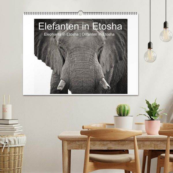 Produktbild: Elefanten in Etosha (Wandkalender 2026 DIN A2 quer), CALVENDO Monatskalender