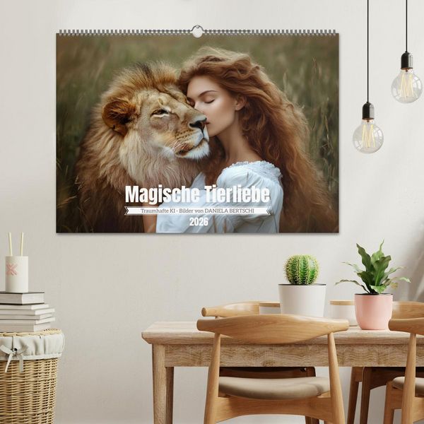 Produktbild: Magische Tierliebe (Wandkalender 2026 DIN A2 quer), CALVENDO Monatskalender