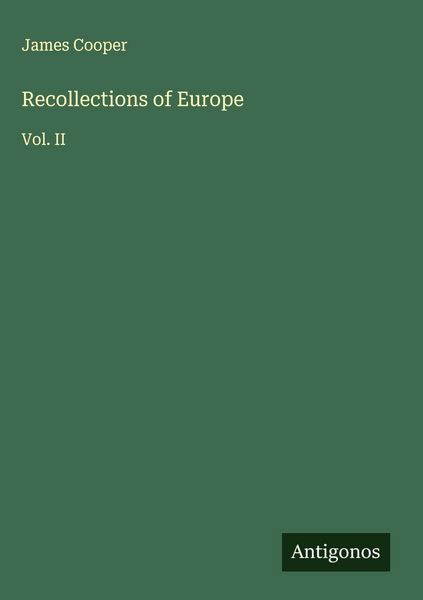 Produktbild: Recollections of Europe