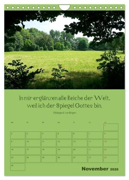 Produktbild: Erkenntnis und Weisheit - Hildegard von Bingen (Wandkalender 2026 DIN A4 hoch), CALVENDO Monatskalender