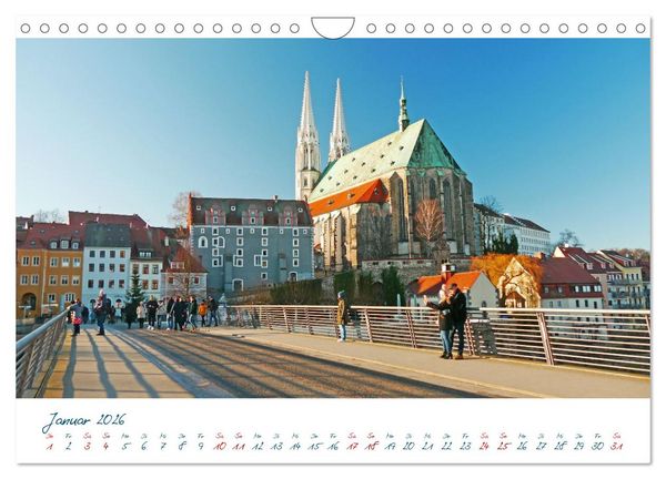 Produktbild: G&ouml;rlitz /Zgorzelec &ndash; &Uuml;ber die Nei&szlig;e nach Polen und zur&uuml;ck (Wandkalender 2026 DIN A4 quer), CALVENDO Monatskalender