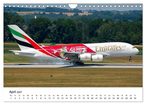 Produktbild: Airbus A380 - K&ouml;nig der L&uuml;fte (Wandkalender 2027 DIN A4 quer), CALVENDO Monatskalender