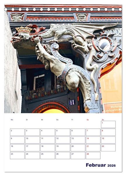 Produktbild: Marburg - Universit&auml;tsstadt mit Flair (Tischkalender 2026 DIN A5 hoch), CALVENDO Monatskalender