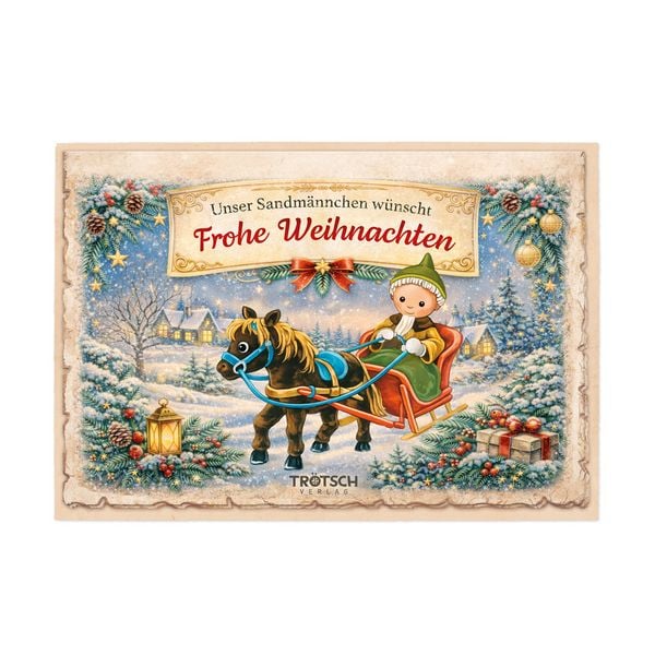 Produktbild: TR&Ouml;TSCH - Unser Sandm&auml;nnchen Weihnachtskarte Nostalgie