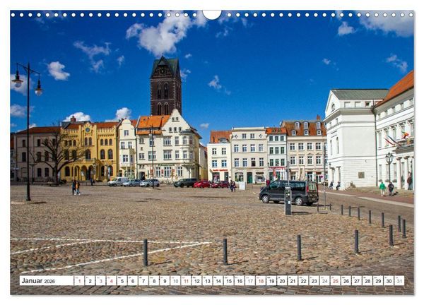 Produktbild: Wismarer Ansichten 2026 (Wandkalender 2026 DIN A3 quer), CALVENDO Monatskalender