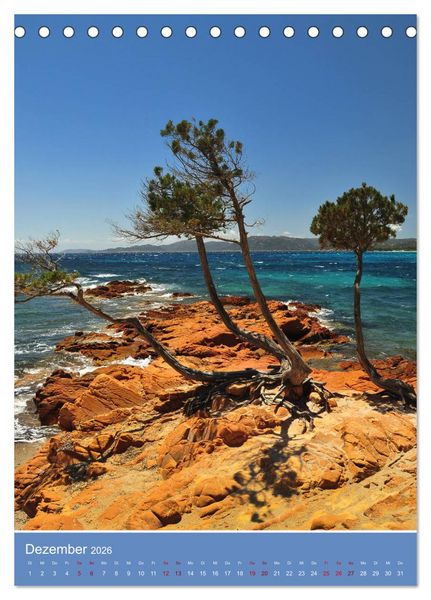Produktbild: Korsika - Felsen und Meer (Tischkalender 2026 DIN A5 hoch), CALVENDO Monatskalender