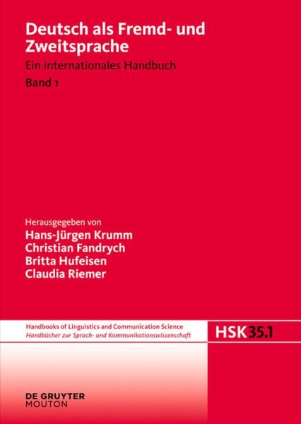 Produktbild: Deutsch als Fremd- und Zweitsprache. 1. Halbband