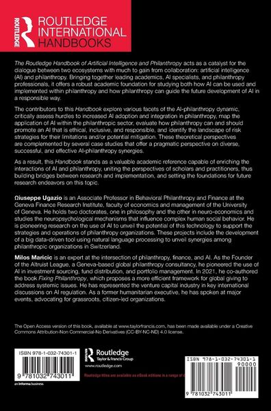 Produktbild: The Routledge Handbook of Artificial Intelligence and Philanthropy