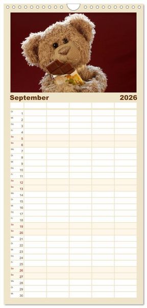 Produktbild: Familienplaner 2026 - Herr Nopf ist da! mit 5 Spalten (Wandkalender, 21 x 45 cm) CALVENDO