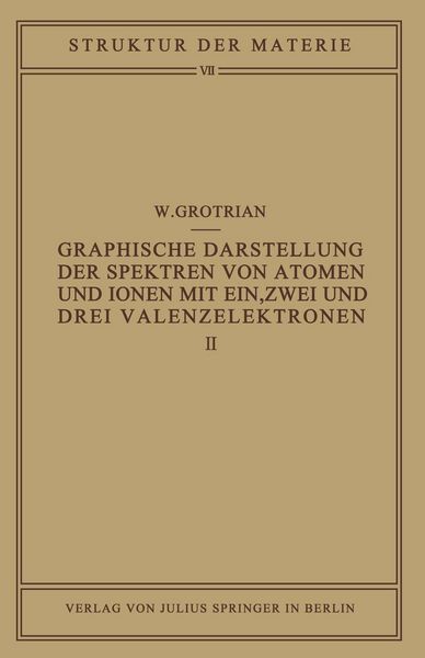 Produktbild: Graphische Darstellung der Spektren von Atomen und Ionen mit ein, zwei und drei Valenzelektronen