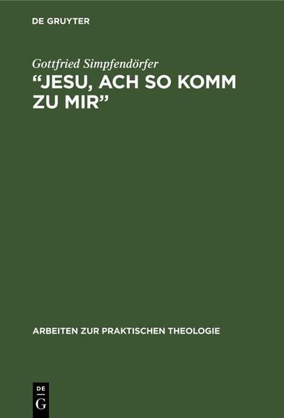 Produktbild: "Jesu, ach so komm zu mir&iquest;