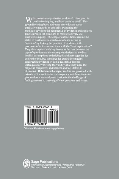 Produktbild: The Nature of Qualitative Evidence