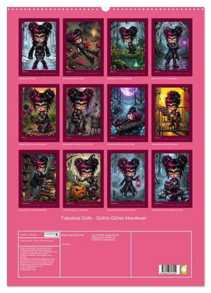 Produktbild: Fabulous Dolls - Gothic-G&ouml;res Abenteuer (Wandkalender 2027 DIN A2 hoch), CALVENDO Monatskalender