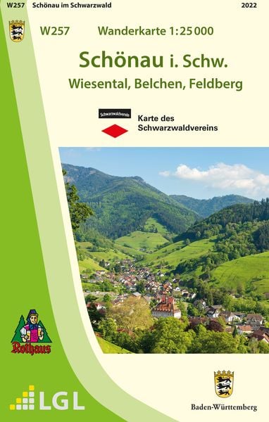 Produktbild: W257 Wanderkarte 1:25 000 Sch&ouml;nau im Schwarzwald