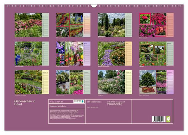 Produktbild: Gartenschau in Erfurt (Wandkalender 2026 DIN A2 quer), CALVENDO Monatskalender