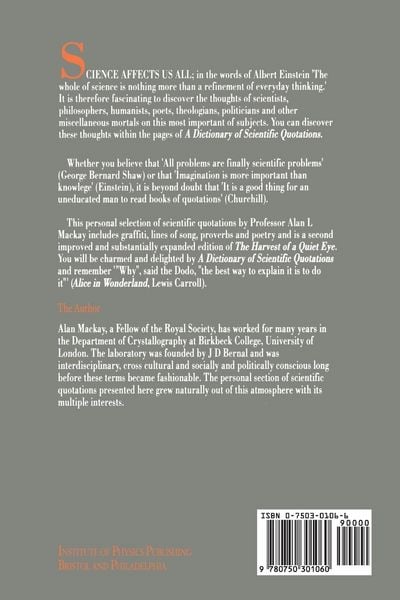 Produktbild: A Dictionary of Scientific Quotations