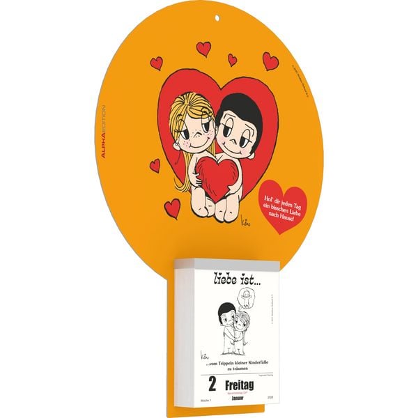 Produktbild: Liebe ist... 2026 Tagesabreißkalender - Rückwand 22,5x31,5 - Block 8,1x10,6