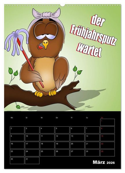 Produktbild: Cartoons - mir doch Bockwurscht (hochwertiger Premium Wandkalender 2026 DIN A2 hoch), Kunstdruck in Hochglanz