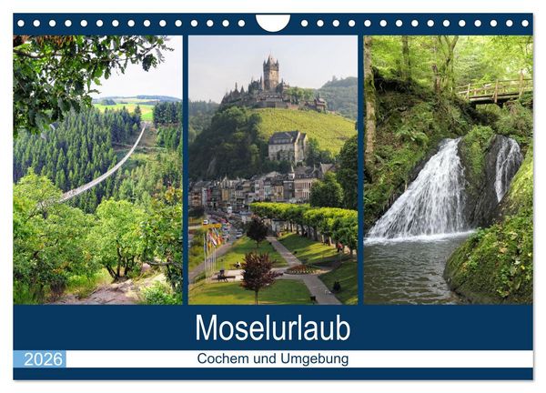 Produktbild: Moselurlaub - Cochem und Umgebung (Wandkalender 2026 DIN A4 quer), CALVENDO Monatskalender