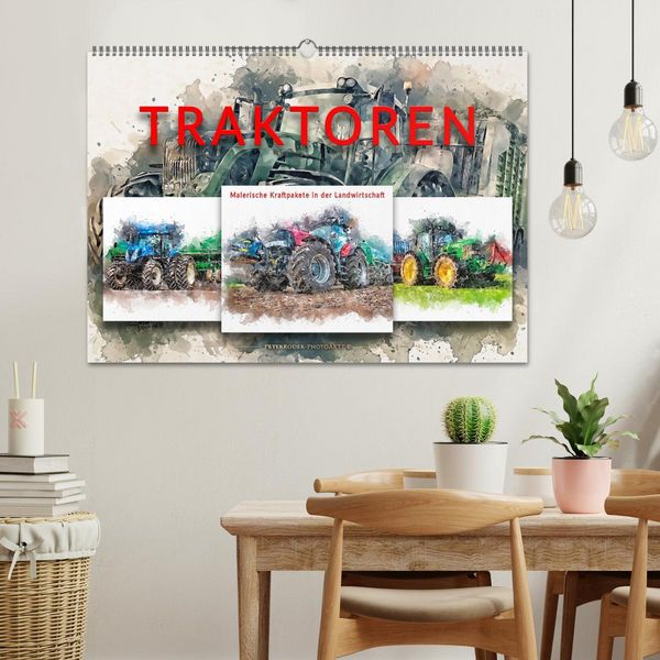 Produktbild: Traktoren - malerische Kraftpakete in der Landwirtschaft (Wandkalender 2026 DIN A2 quer), CALVENDO Monatskalender