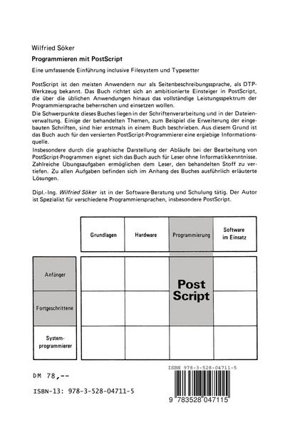 Produktbild: Programmieren mit PostScript