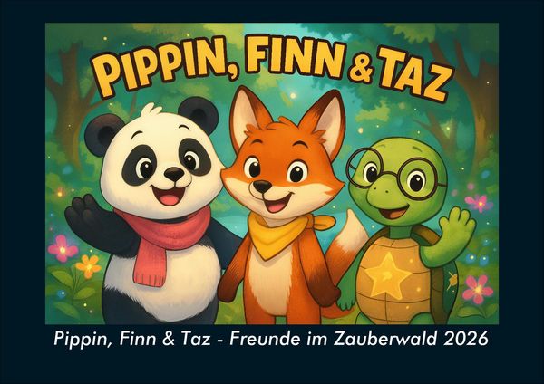 Produktbild: Pippin, Finn & Taz - Freunde im Zauberwald 2026 Fotokalender DIN A4