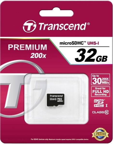 Produktbild: Transcend Premium microSDHC-Karte Industrial 32 GB Class 10