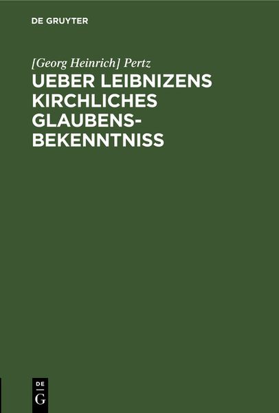 Produktbild: Ueber Leibnizens kirchliches Glaubensbekenntniss