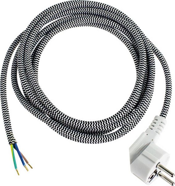 Produktbild: AS Schwabe 87202 Strom Anschlusskabel Schwarz/Wei&szlig; 3.00m