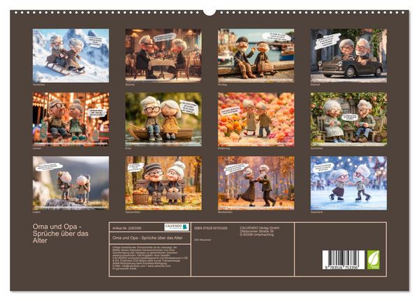 Produktbild: Oma und Opa - Spr&uuml;che &uuml;ber das Alter (hochwertiger Premium Wandkalender 2027 DIN A2 quer), Kunstdruck in Hochglanz