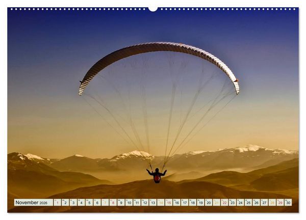 Produktbild: Freiheit und Abenteuer - Paragliding (hochwertiger Premium Wandkalender 2026 DIN A2 quer), Kunstdruck in Hochglanz