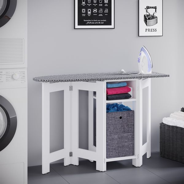 Produktbild: Holz Kommode Sideboard B&uuml;gelbrett Bigalos