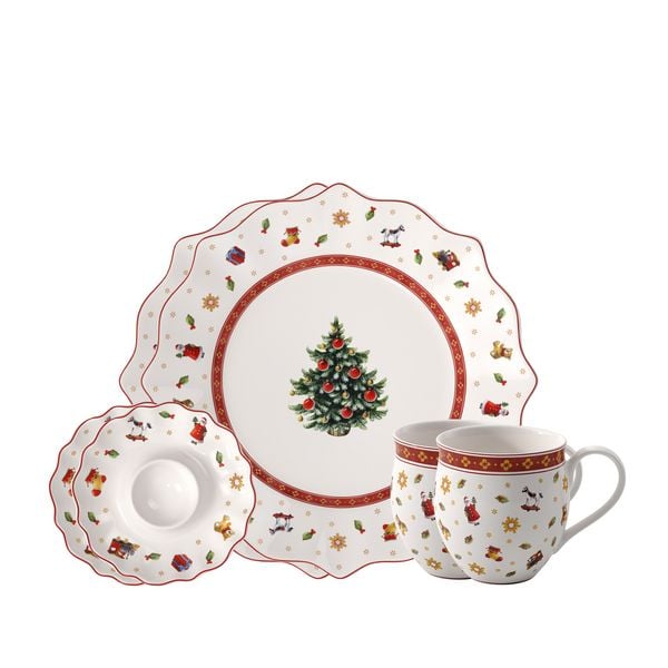 Produktbild: Villeroy & Boch Toy's Delight Fr&uuml;hst&uuml;cks- Set weiss Tannenbaum