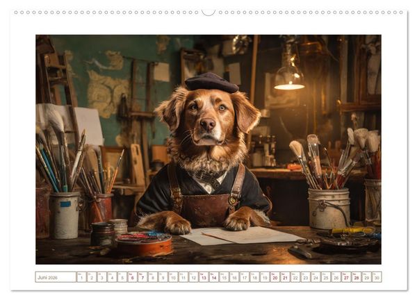 Produktbild: Wenn Hunde arbeiten (hochwertiger Premium Wandkalender 2026 DIN A2 quer), Kunstdruck in Hochglanz