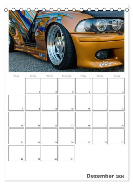 Produktbild: Tuning Power Planer (Tischkalender 2026 DIN A5 hoch), CALVENDO Monatskalender
