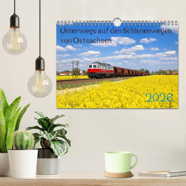 Produktbild: Unterwegs auf den Schienenwegen von Ostsachsen (Wandkalender 2026 DIN A4 quer), CALVENDO Monatskalender
