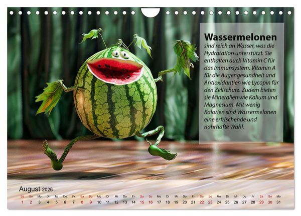 Produktbild: Tanzende Fr&uuml;chtchen (Wandkalender 2026 DIN A4 quer), CALVENDO Monatskalender