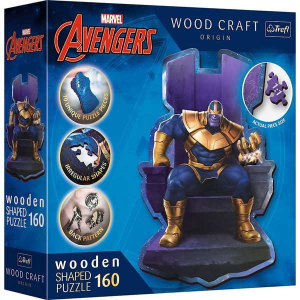 Produktbild: Holz Puzzle 160 Marvel Avengers - Thanos auf dem Thron