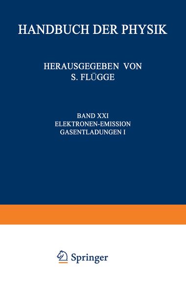 Produktbild: Electron-Emission Gas Discharges I / Elektronen-Emission Gasentladungen I