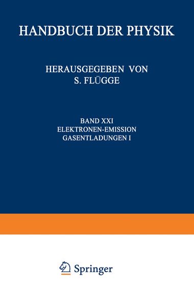 Produktbild: Electron-Emission Gas Discharges I / Elektronen-Emission Gasentladungen I