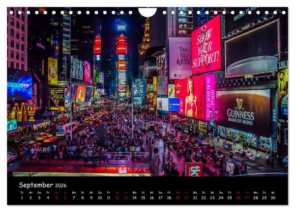 Produktbild: New York City - Impressionen (Wandkalender 2026 DIN A4 quer), CALVENDO Monatskalender