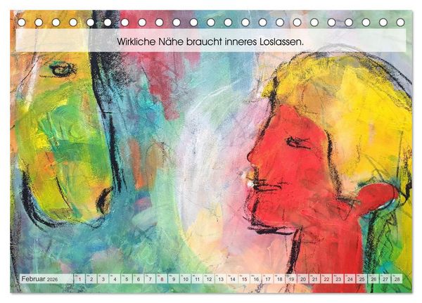 Produktbild: Loslassen als Kunst - Ein poetischer Jahresbegleiter in Bild und Wort (Tischkalender 2026 DIN A5 quer), CALVENDO Monatskalender