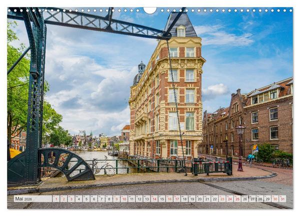 Produktbild: Amsterdam - Hauptstadt der Niederlande (Wandkalender 2026 DIN A3 quer), CALVENDO Monatskalender