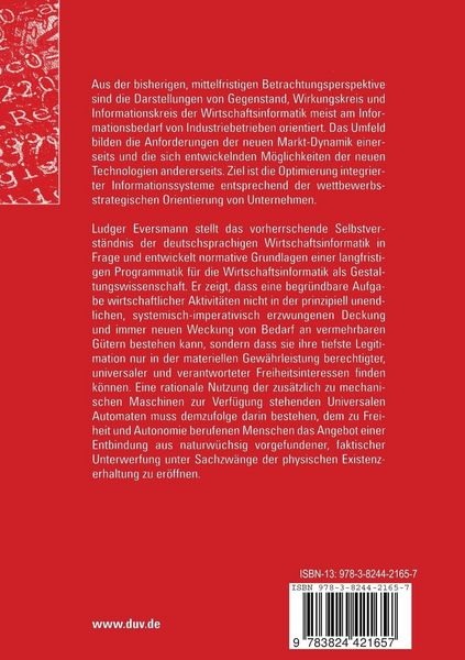 Produktbild: Wirtschaftsinformatik der &bdquo;langen Frist&ldquo;