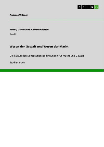 Produktbild: Wesen der Gewalt und Wesen der Macht
