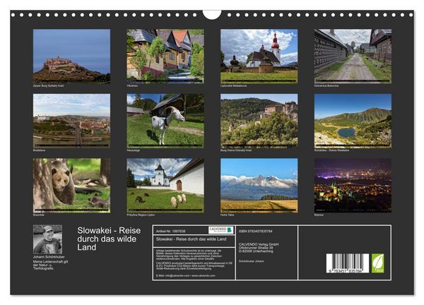 Produktbild: Slowakei - Reise durch das wilde Land (Wandkalender 2026 DIN A3 quer), CALVENDO Monatskalender
