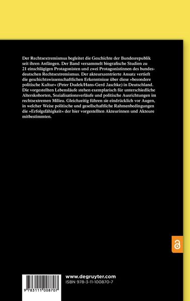 Produktbild: Rechtsextrem: Biografien nach 1945
