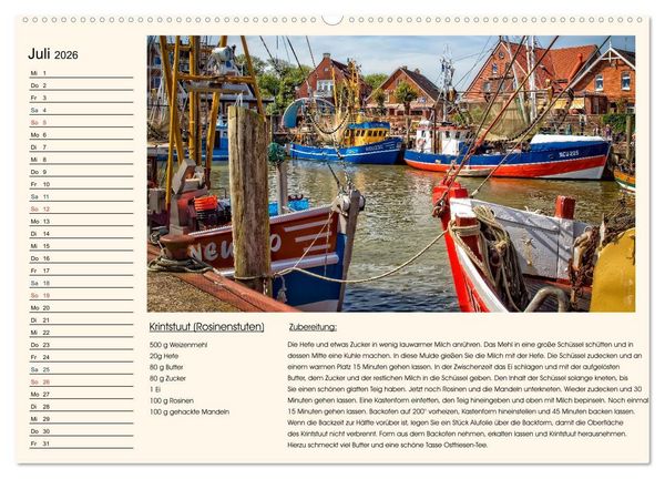 Produktbild: Ostfriesland kochen wie fr&uuml;her (Wandkalender 2026 DIN A2 quer), CALVENDO Monatskalender